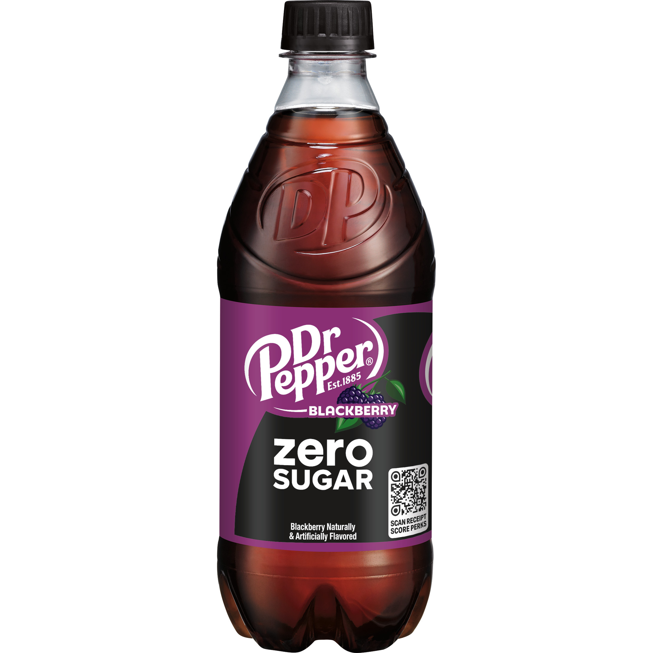 Dr Pepper Blackberry Zero Sugar Soda Pop, 20 fl oz, Bottle thumbnail 3