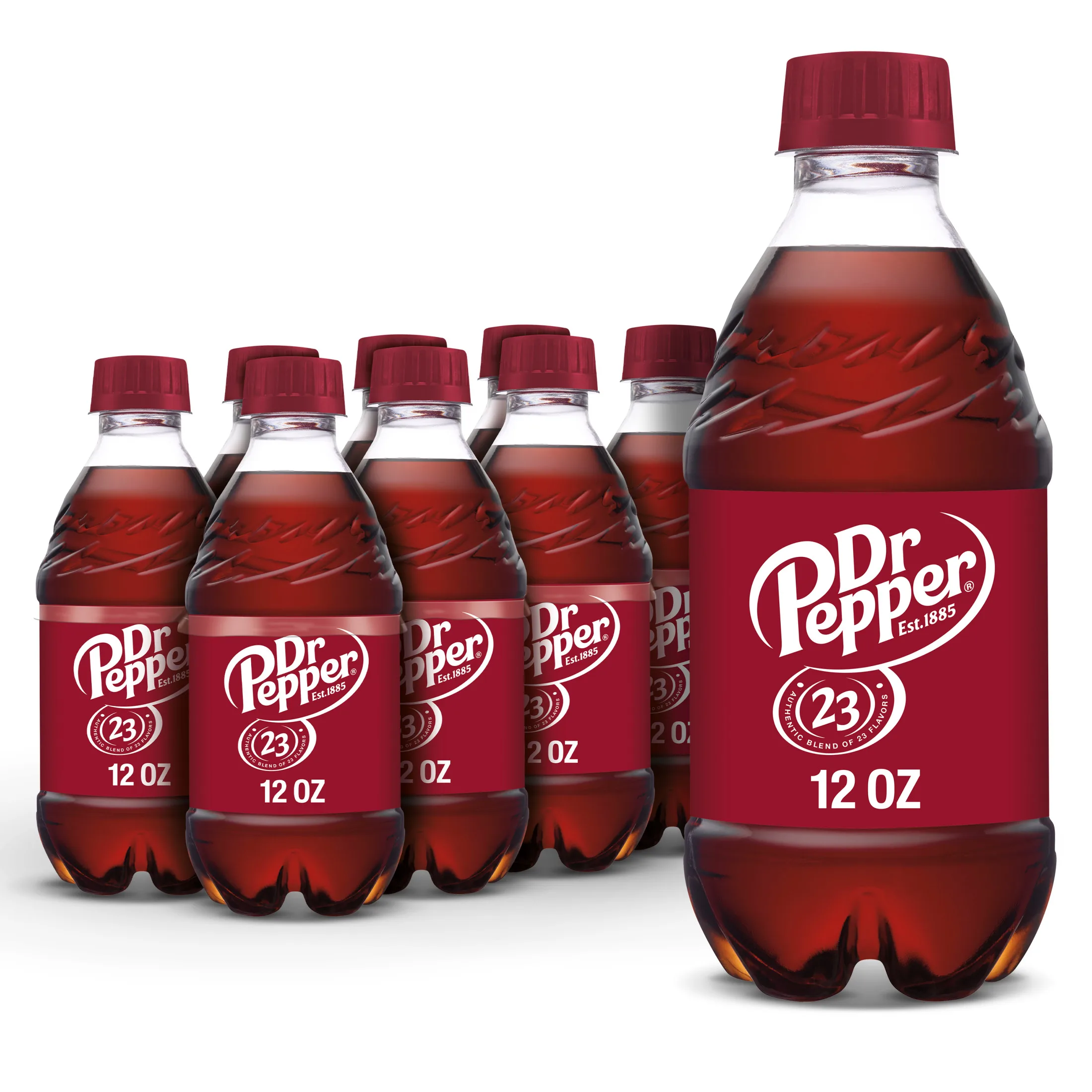 Dr Pepper Soda Pop, 12 fl oz, 8 Pack Bottles