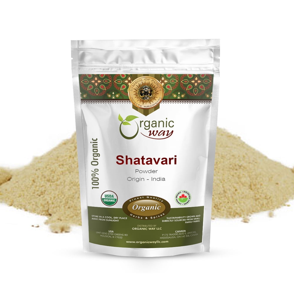 Organic Way Shatavari Powder (Asparagus Racemosus) Herbal Tea- Organic & Kosher Certified | Raw, Vegan, Non GMO & Gluten