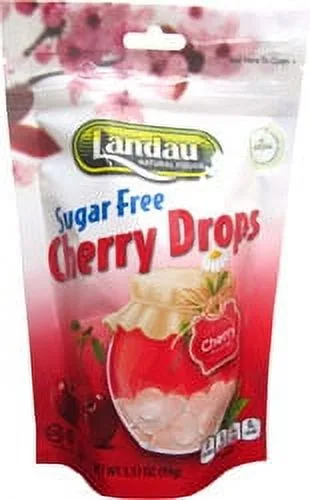 Landau Kosher Sugar Free Cherry Drops - 3.53 OZ