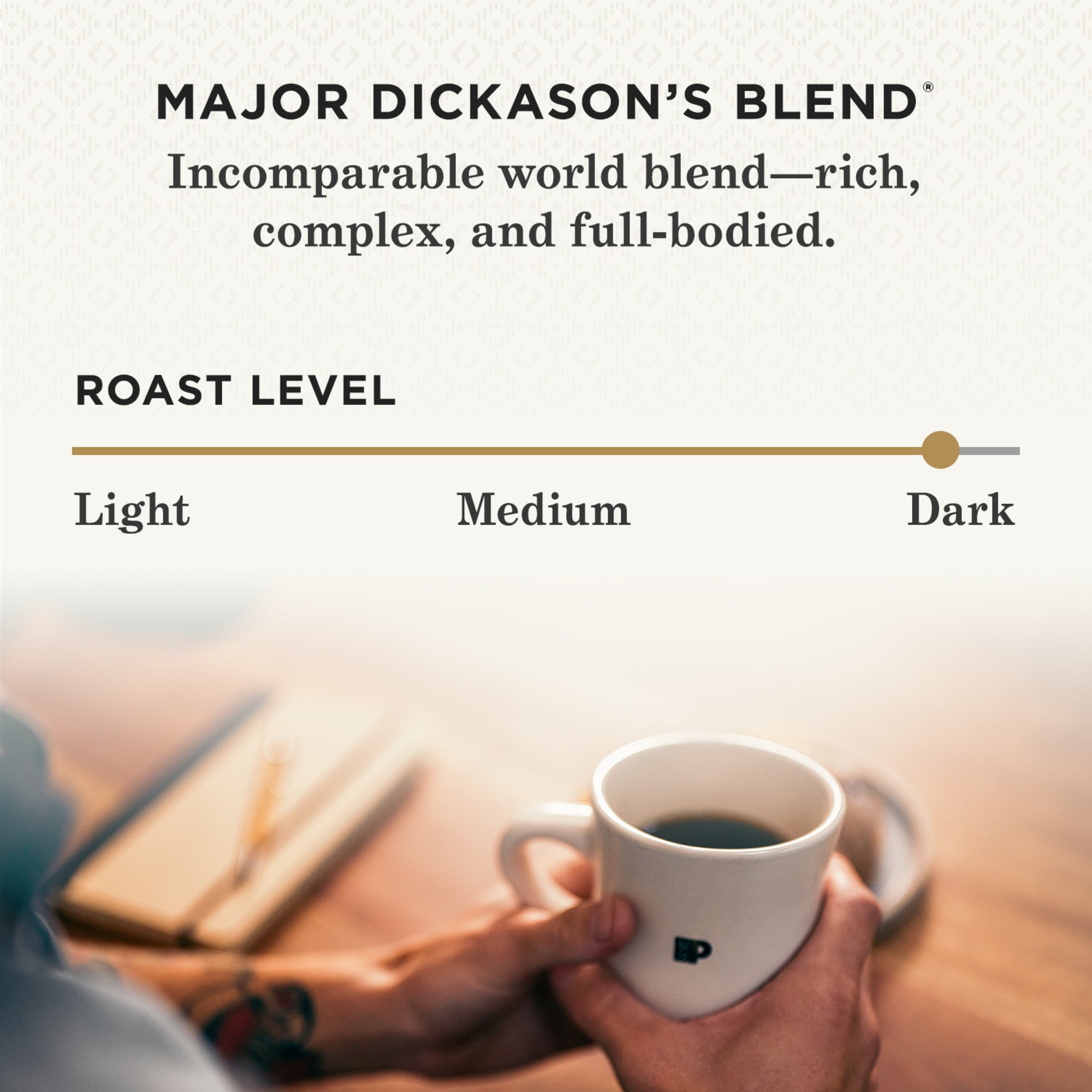 Peet's Coffee Major Dickason's Blend Premium Dark Roast Whole Bean Coffee 10.5 oz thumbnail 3