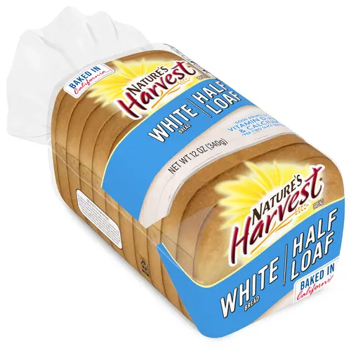 Nature's Harvest White Bread, Half Loaf, 12 oz, Bread, Bag
