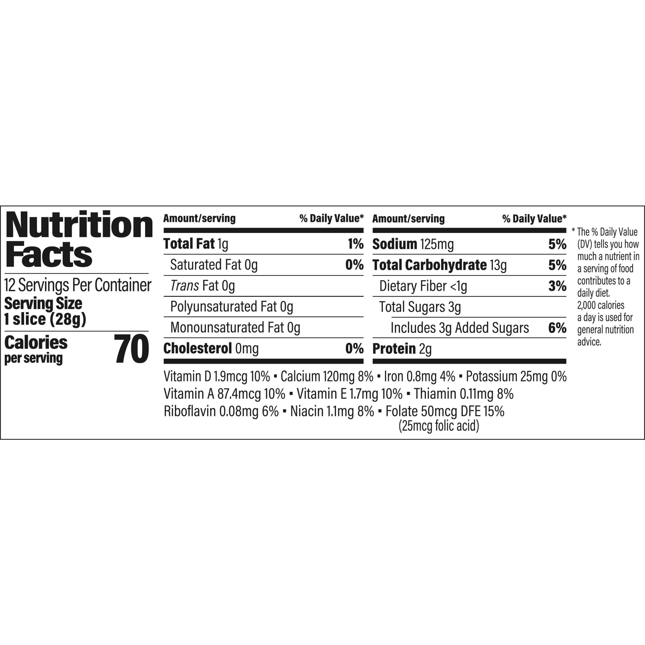 Nature's Harvest White Bread, Half Loaf, 12 oz, Bread, Bag thumbnail 2