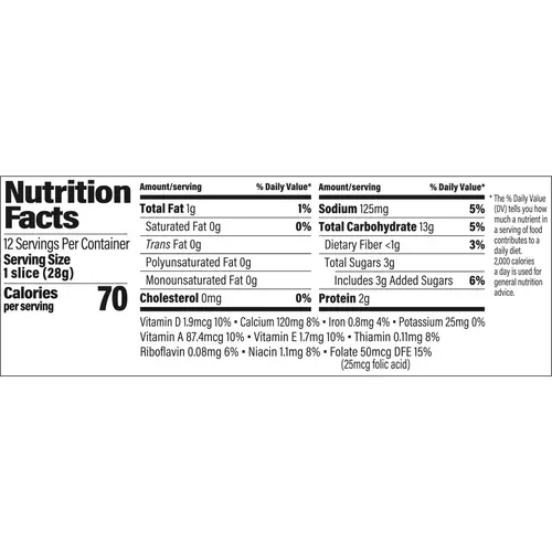 Nature's Harvest White Bread, Half Loaf, 12 oz, Bread, Bag thumbnail 2