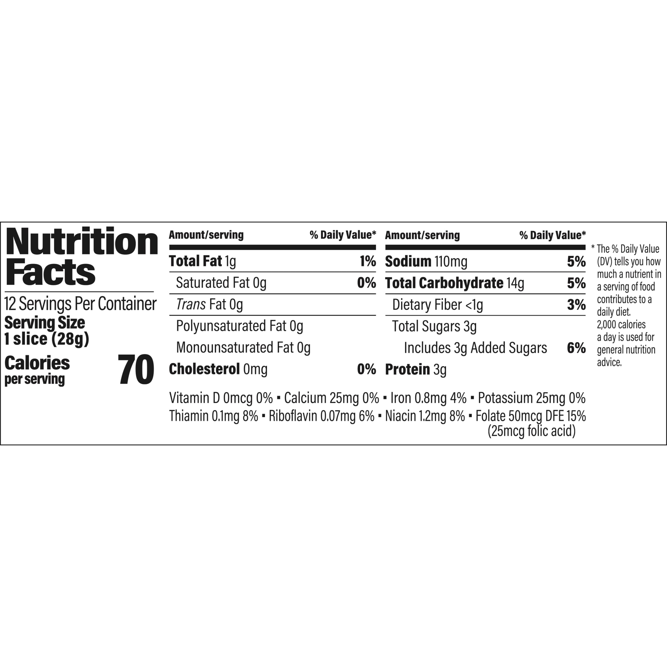 Nature's Harvest Honey Butter Bread, Half Loaf, 12 oz, Bread, Bag thumbnail 2