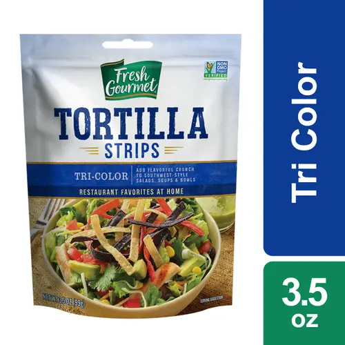 Fresh Gourmet Tri-Color Tortilla Strips, 3.5 oz