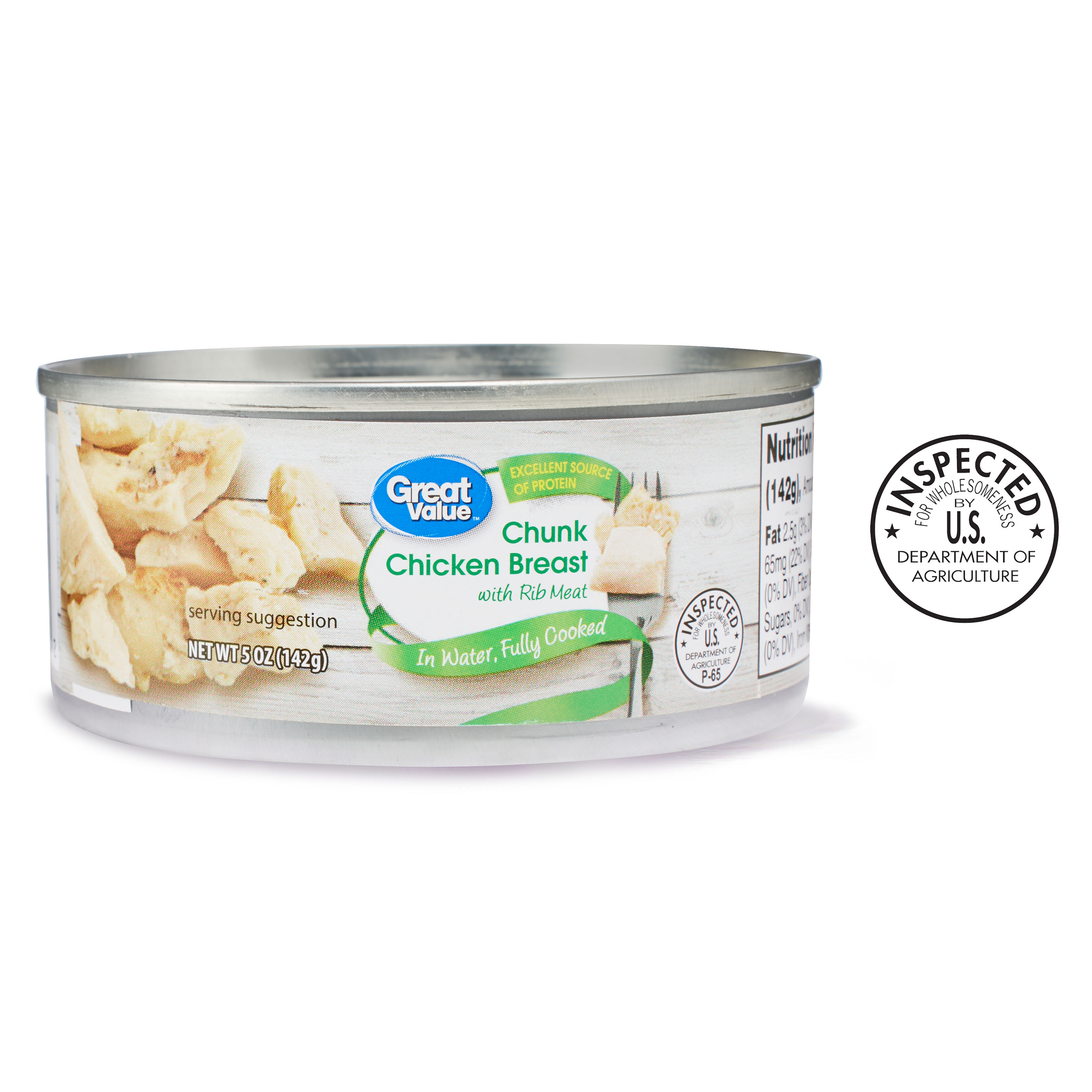 Great Value Chunk Chicken Breast, 5 Ounce Can thumbnail 3