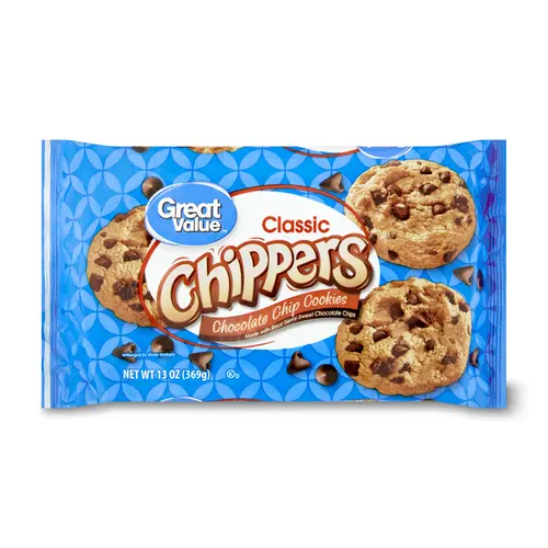 Great Value Classic Chippers Chocolate Chip Cookies, 13oz