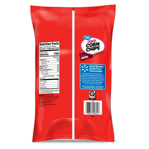 Great Value Original Corn Chips, 9.25 Ounce Bag thumbnail 2