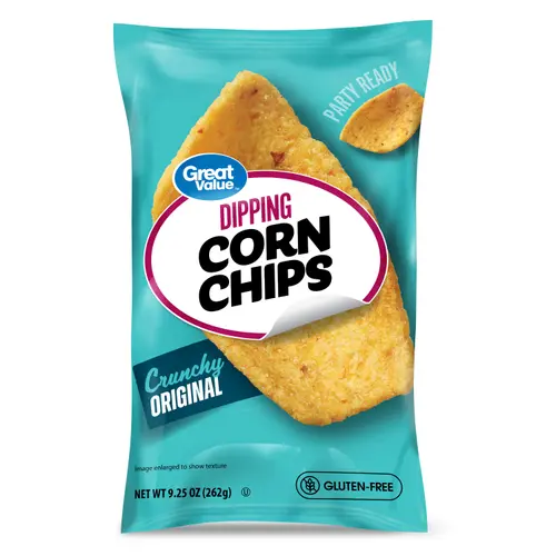 Great Value Dipping Corn Chips, 9.25 oz Bag
