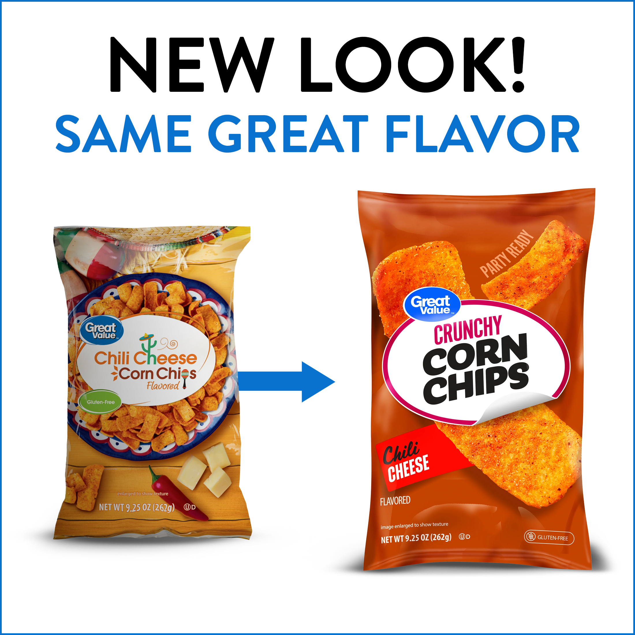 Great Value Chili Cheese Flavored Corn Chips, 9.25 oz Bag thumbnail 2