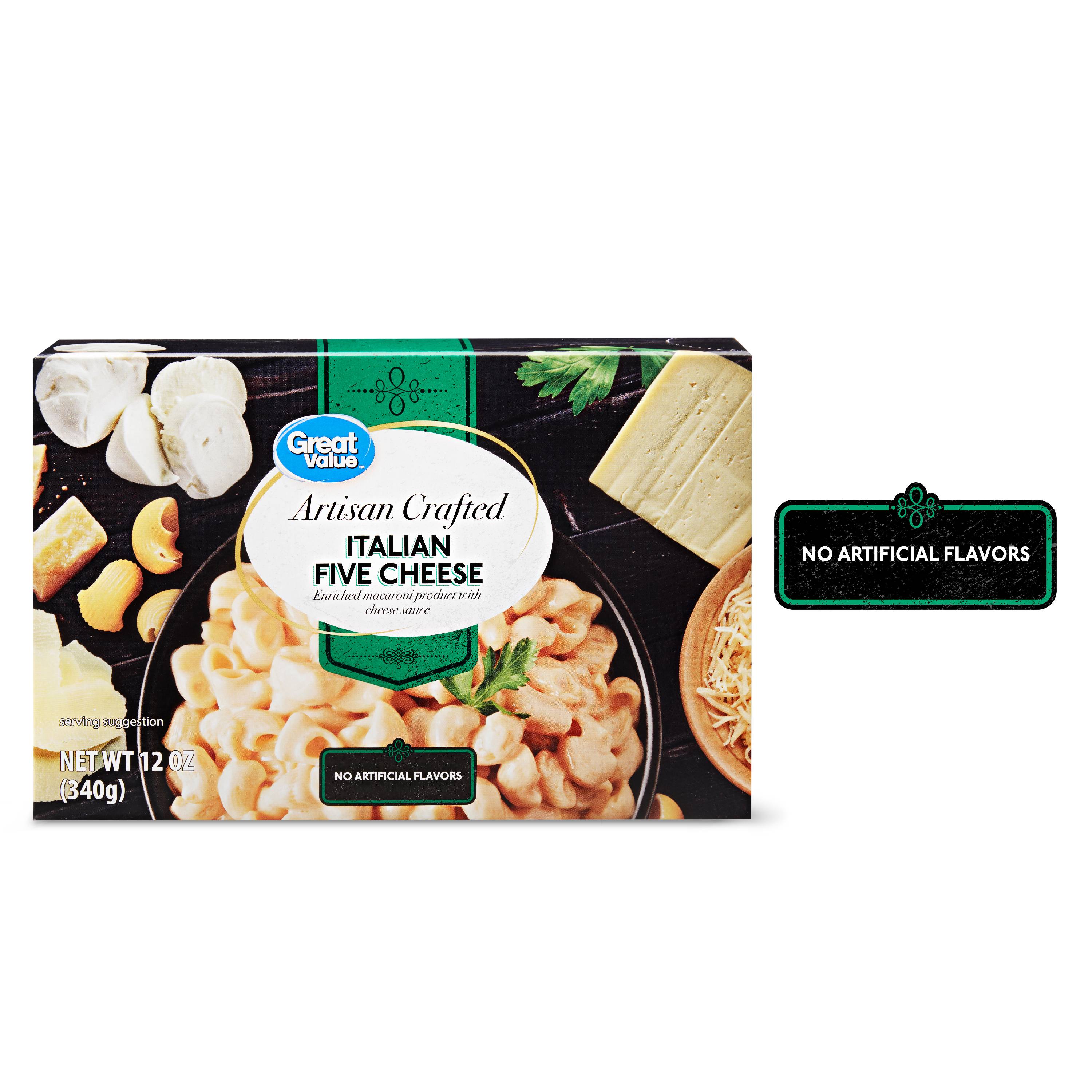 Great Value Artisan Crafted Macaroni and Cheese, Italian Five Cheese, 12 oz (Shelf Stable) thumbnail 4