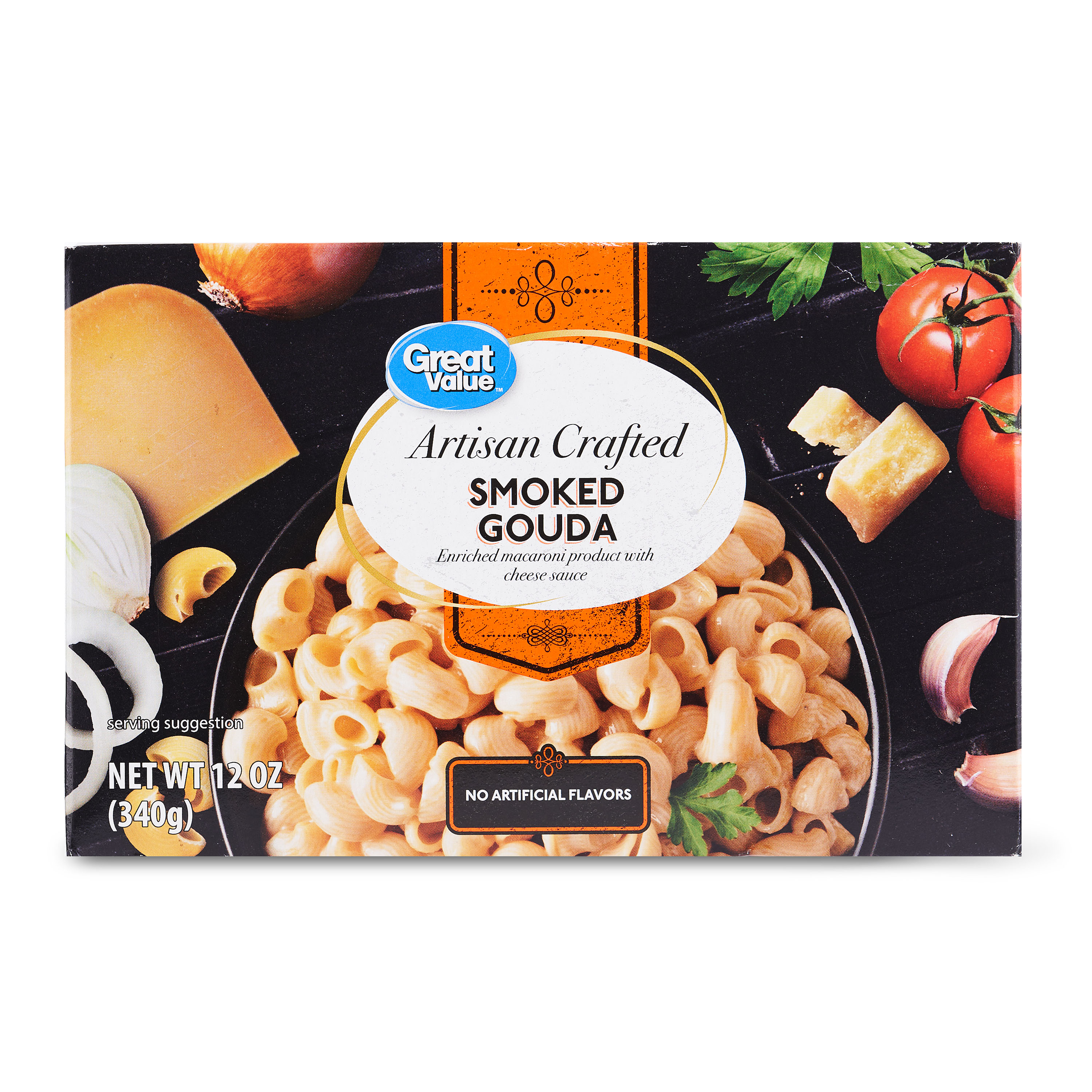 Great Value Artisan Crafted Macaroni and Cheese, Smoked Gouda, 12 oz Shelf Stable