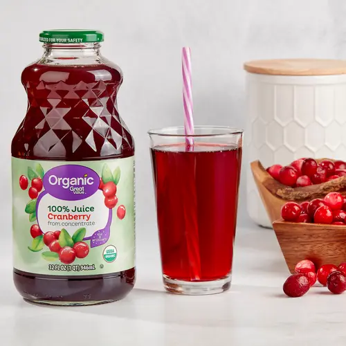 Great Value Organic Cranberry Juice, 32 fl oz (Shelf Stable) thumbnail 2