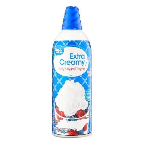 Great Value Extra Creamy Dairy Whipped Topping, 6.5 oz
