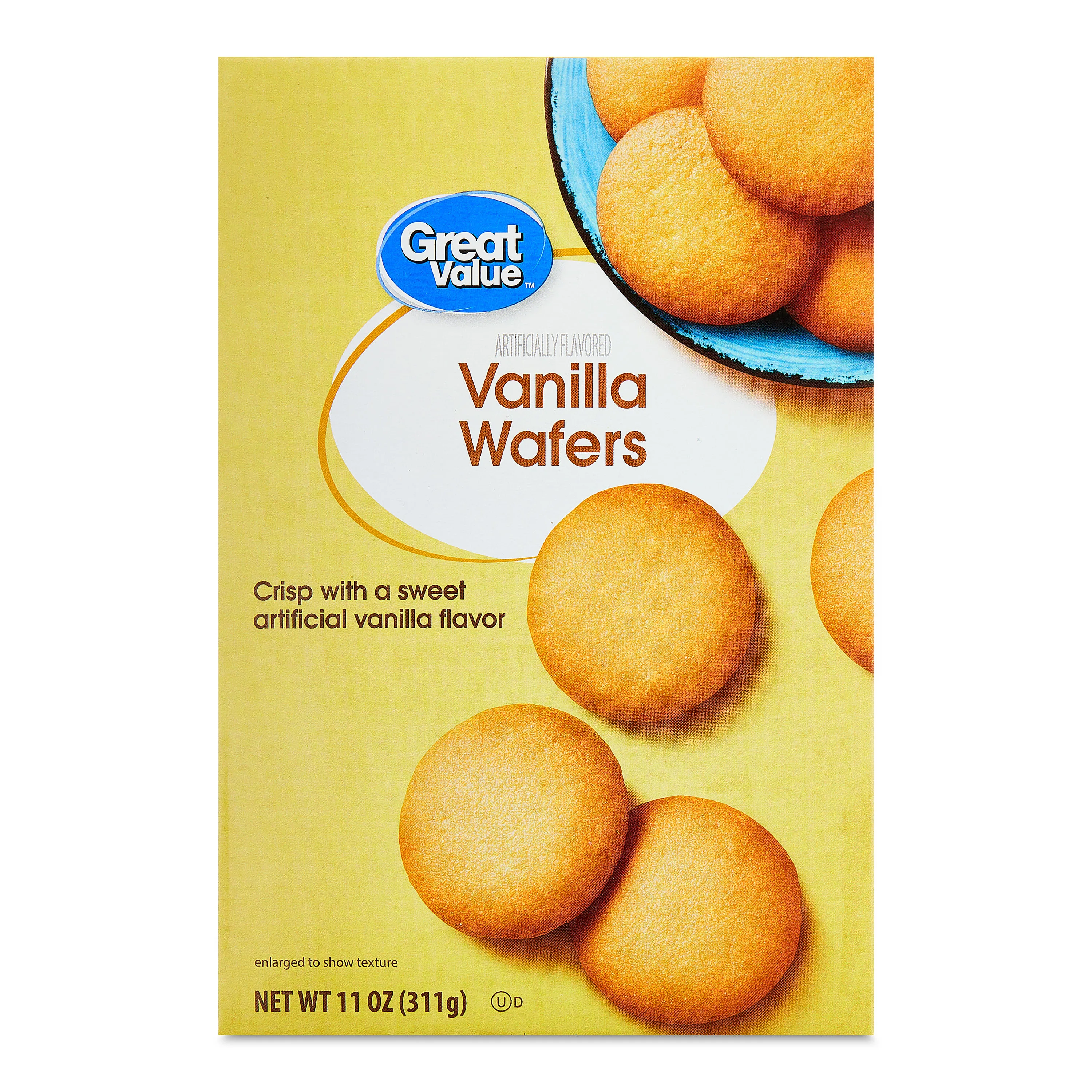 Great Value Vanilla Wafer Cookies, 11 oz, Round, Shelf-Stable/Ambient, 1 Count
