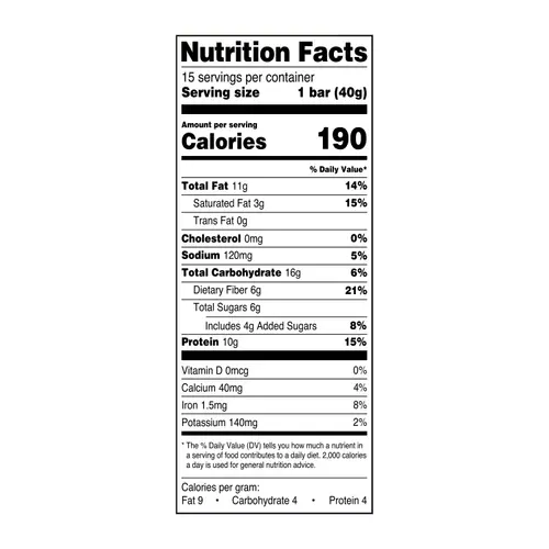 Great Value Peanut Butter & Dark Chocolate Protein Bars, 21.1 oz, 15 Count thumbnail 4