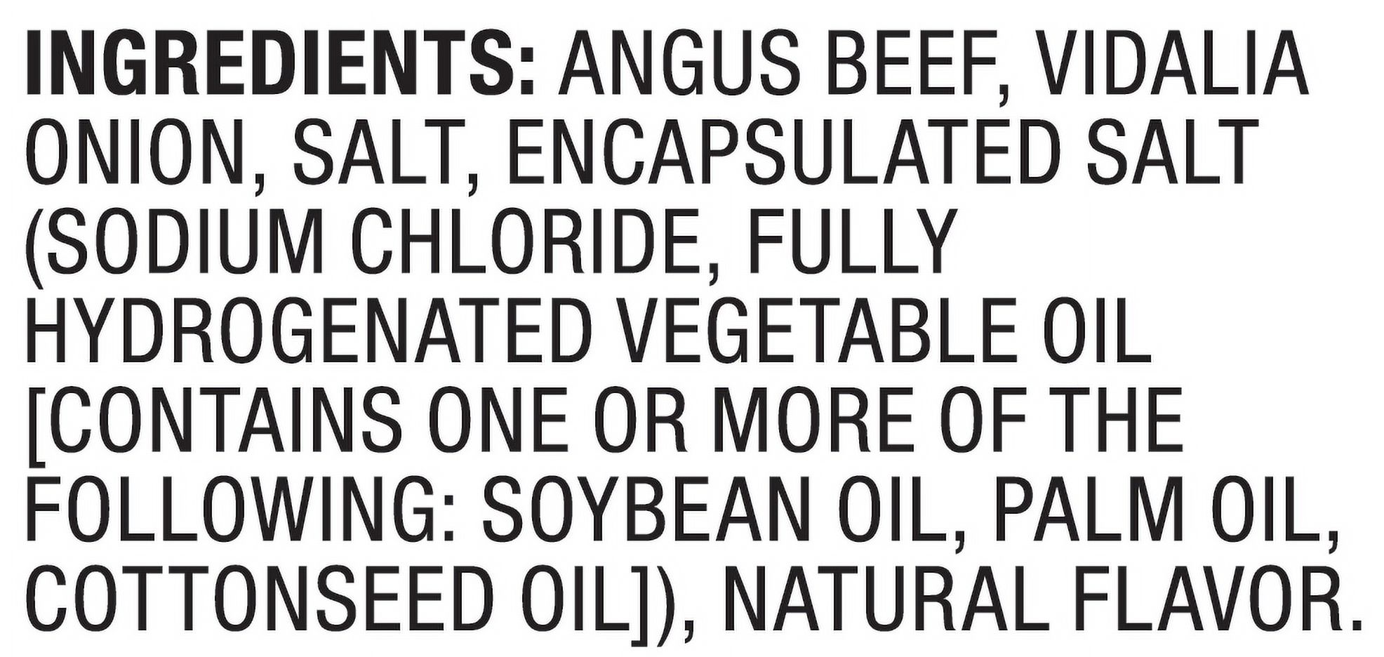 Marketside Vidalia Onion Angus Beef 1/3lb Patties, 6 Count, 2 lb (Frozen) thumbnail 3