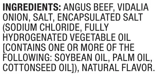 Marketside Vidalia Onion Angus Beef 1/3lb Patties, 6 Count, 2 lb (Frozen) thumbnail 3