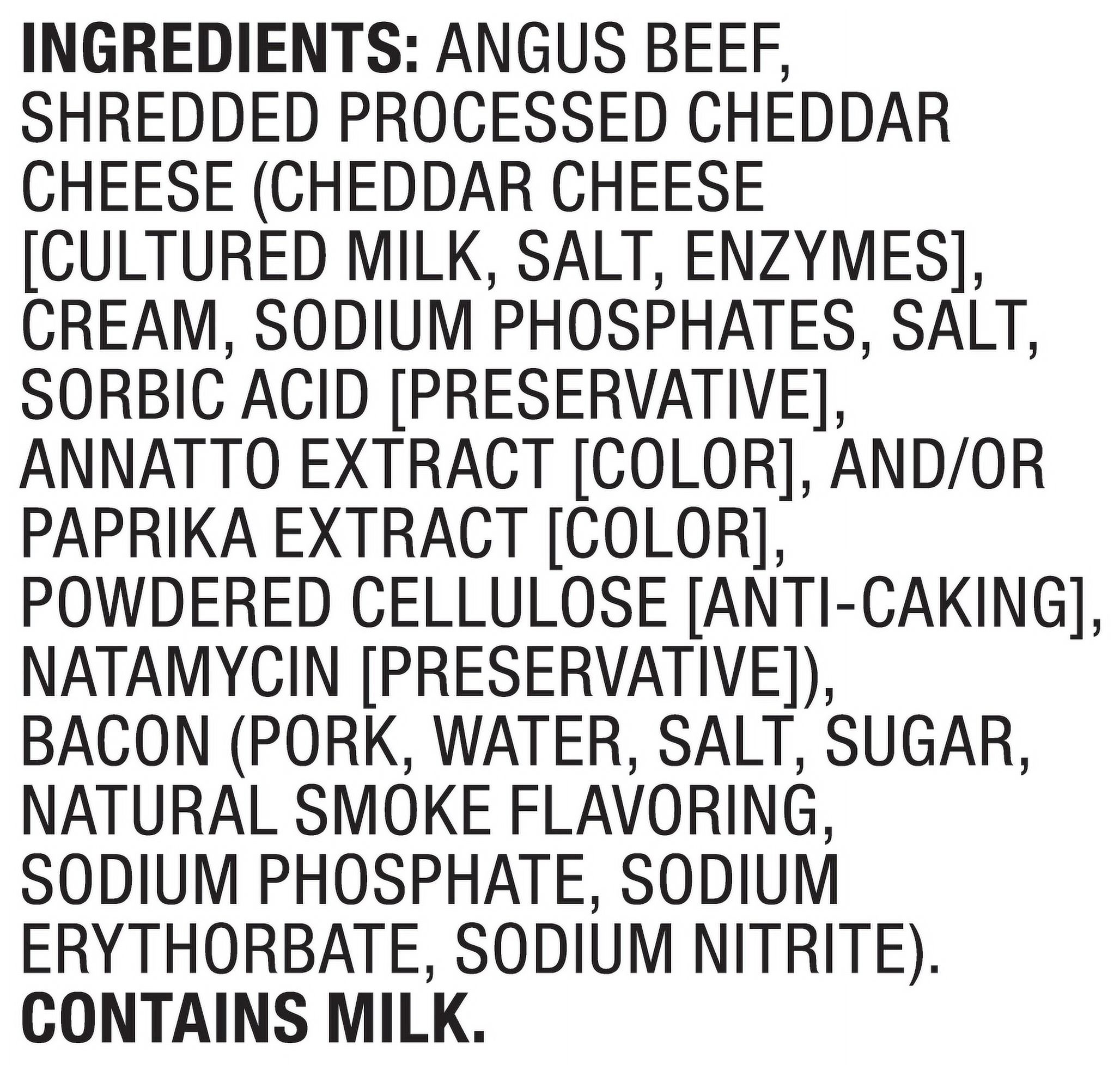 Marketside Cheddar & Bacon Angus Beef  1/3 lb Patties, 6 Count, 2 lb (Frozen) thumbnail 4