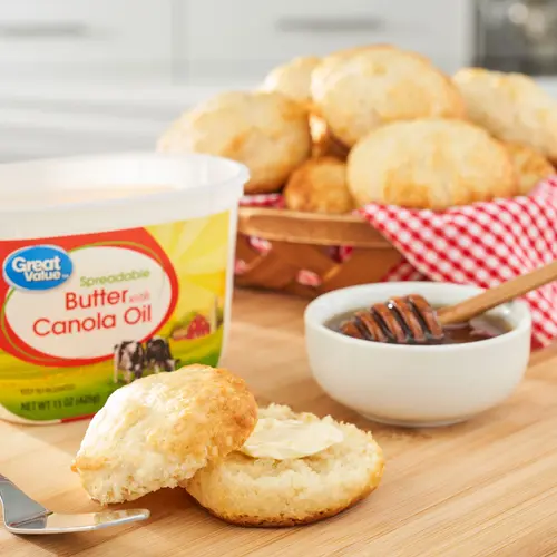 15oz Great Value Spreadable Butter with Canola Oil Tub thumbnail 2