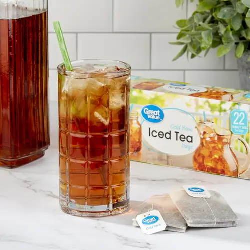 Great Value Cold Brew Black Iced Tea Bags, 22 Ct thumbnail 2