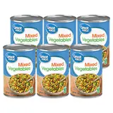 (6 Cans) Great Value Canned Mixed Vegetables, 15 oz