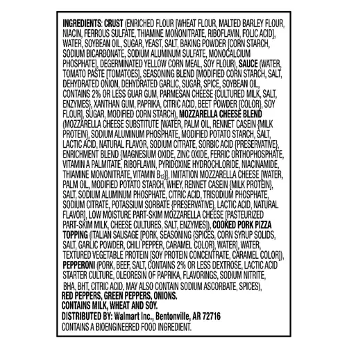 Great Value Microwavable Supreme Pizza, 7.2 oz (Frozen) thumbnail 4