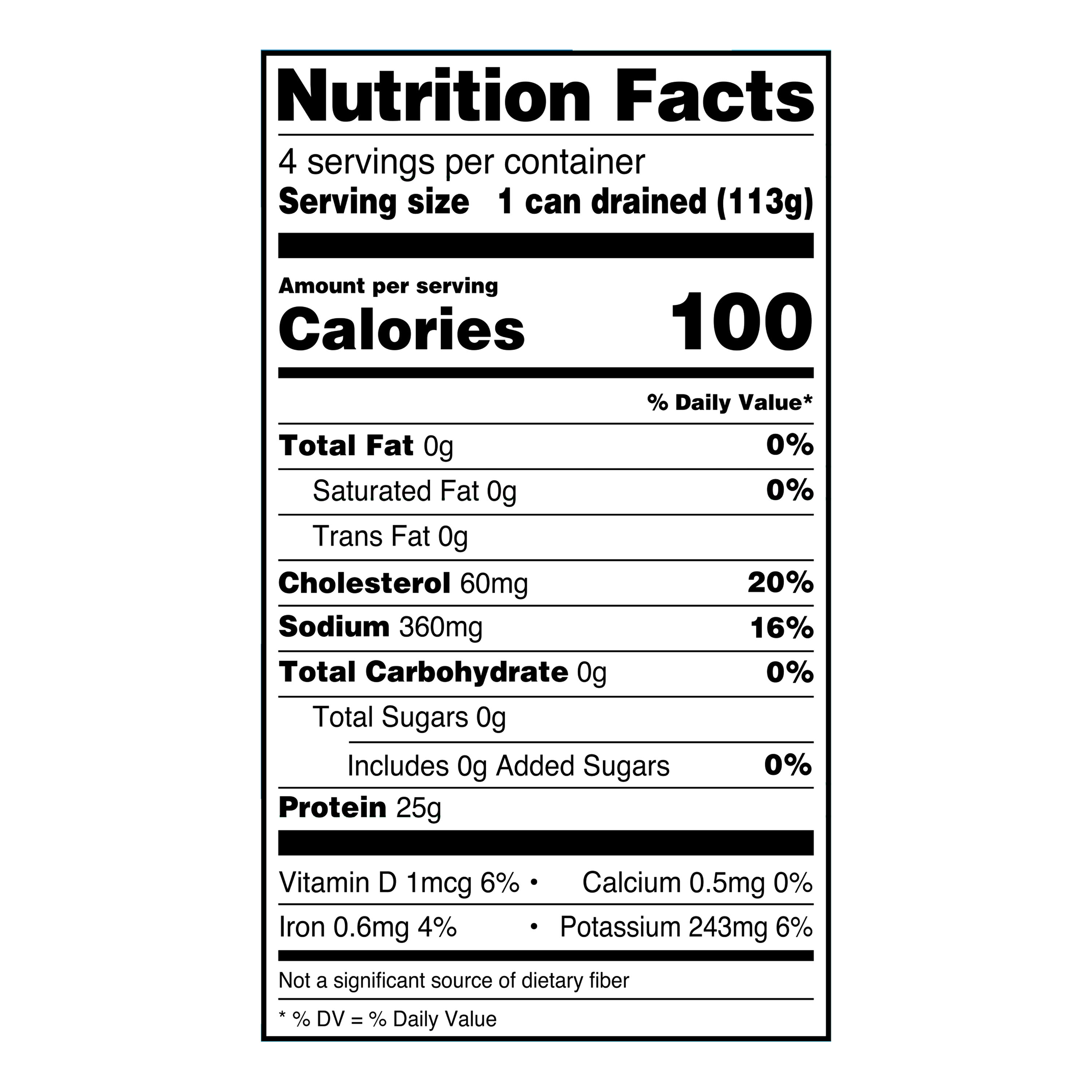 Great Value Chunk Light Tuna in Water, 5 oz, 4 Pack thumbnail 4