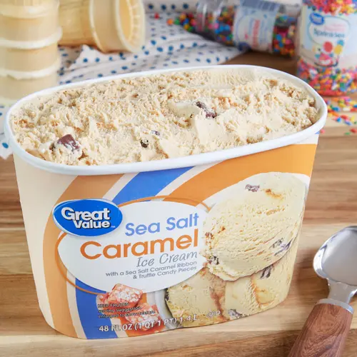 Great Value Sea Salt Caramel Ice Cream, 48 fl oz thumbnail 2