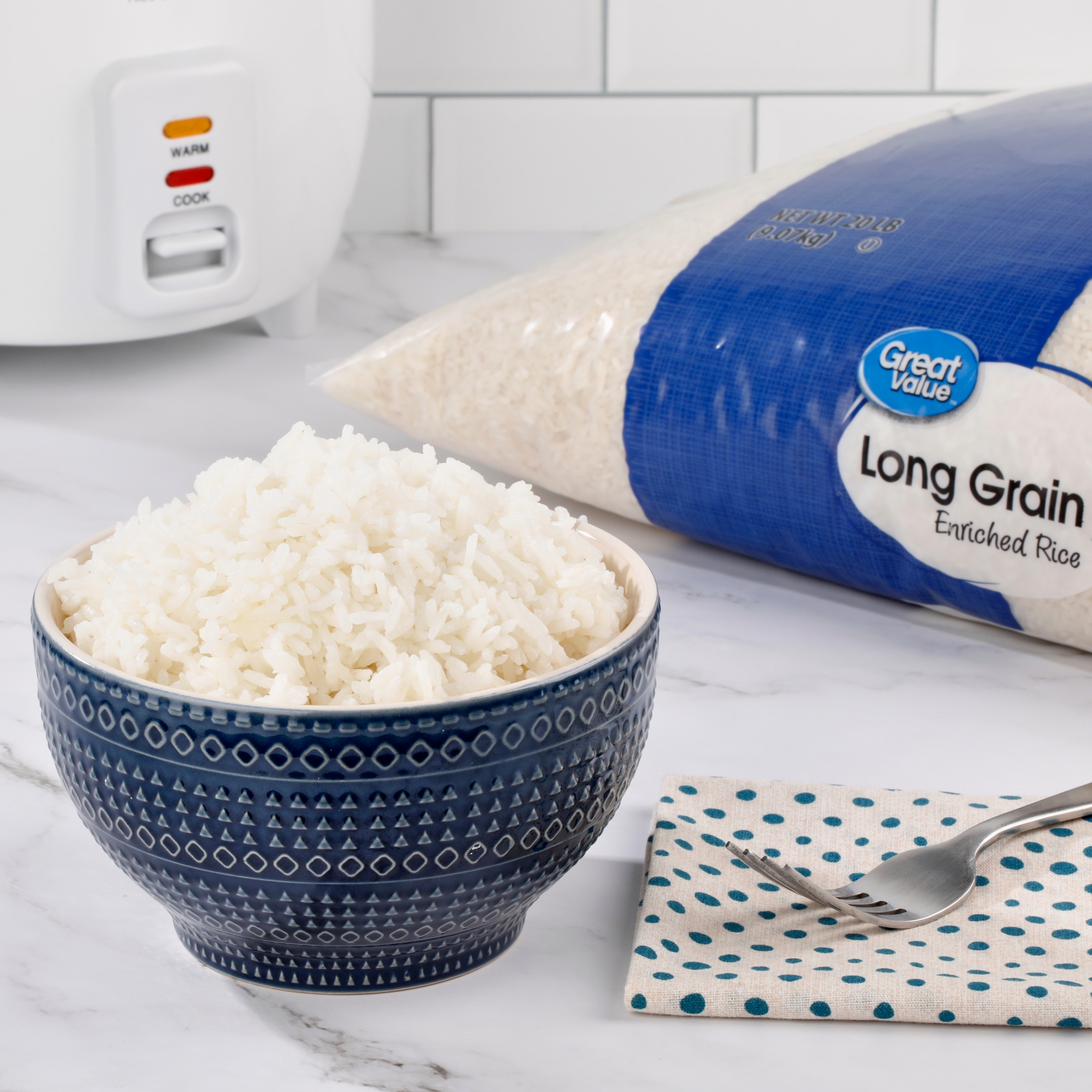 Great Value Long Grain Enriched Rice, 20 lb thumbnail 2