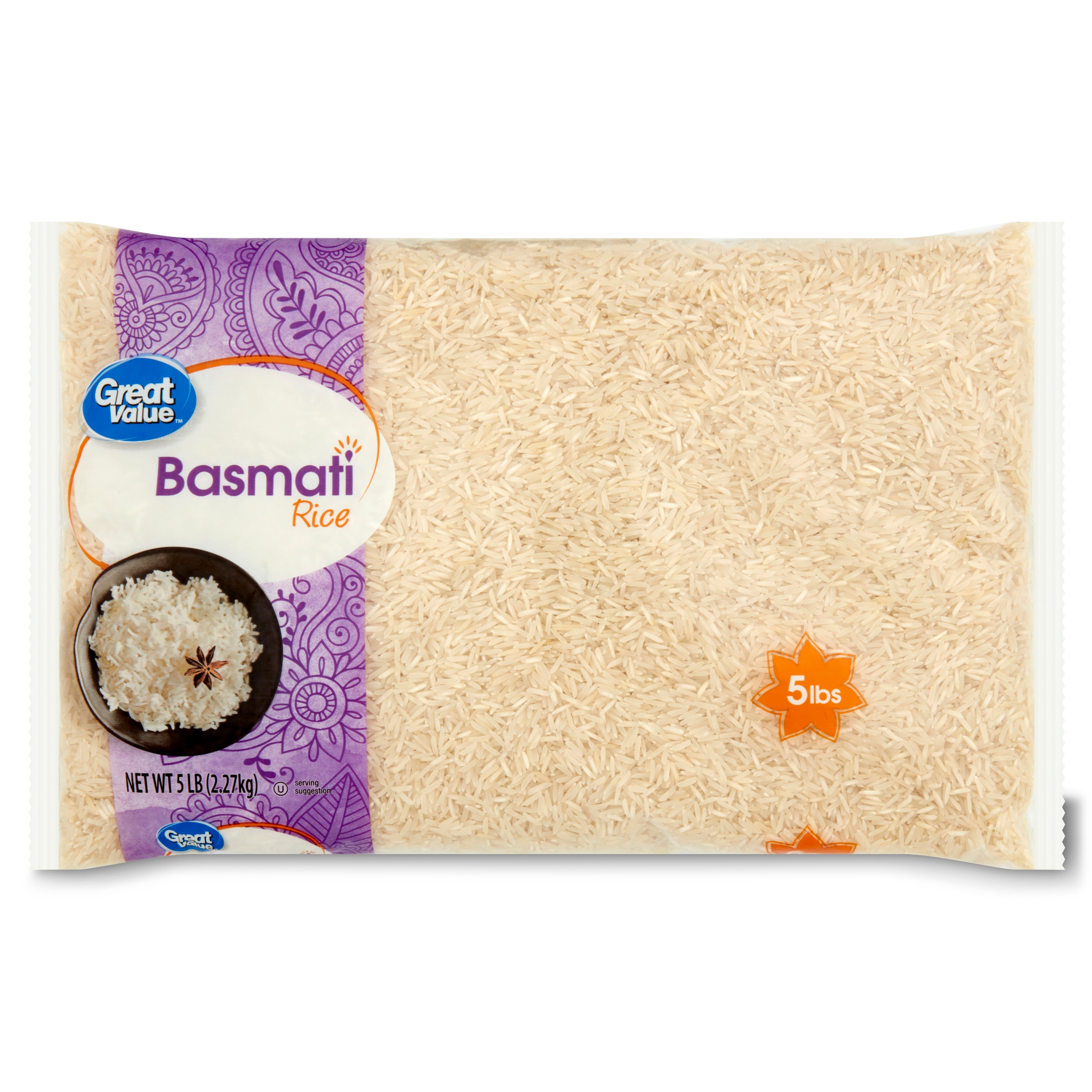 Great Value Basmati Rice, 5 lb
