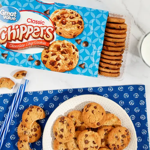 Great Value Classic Chocolate Chip Cookies, 18.2 oz thumbnail 2