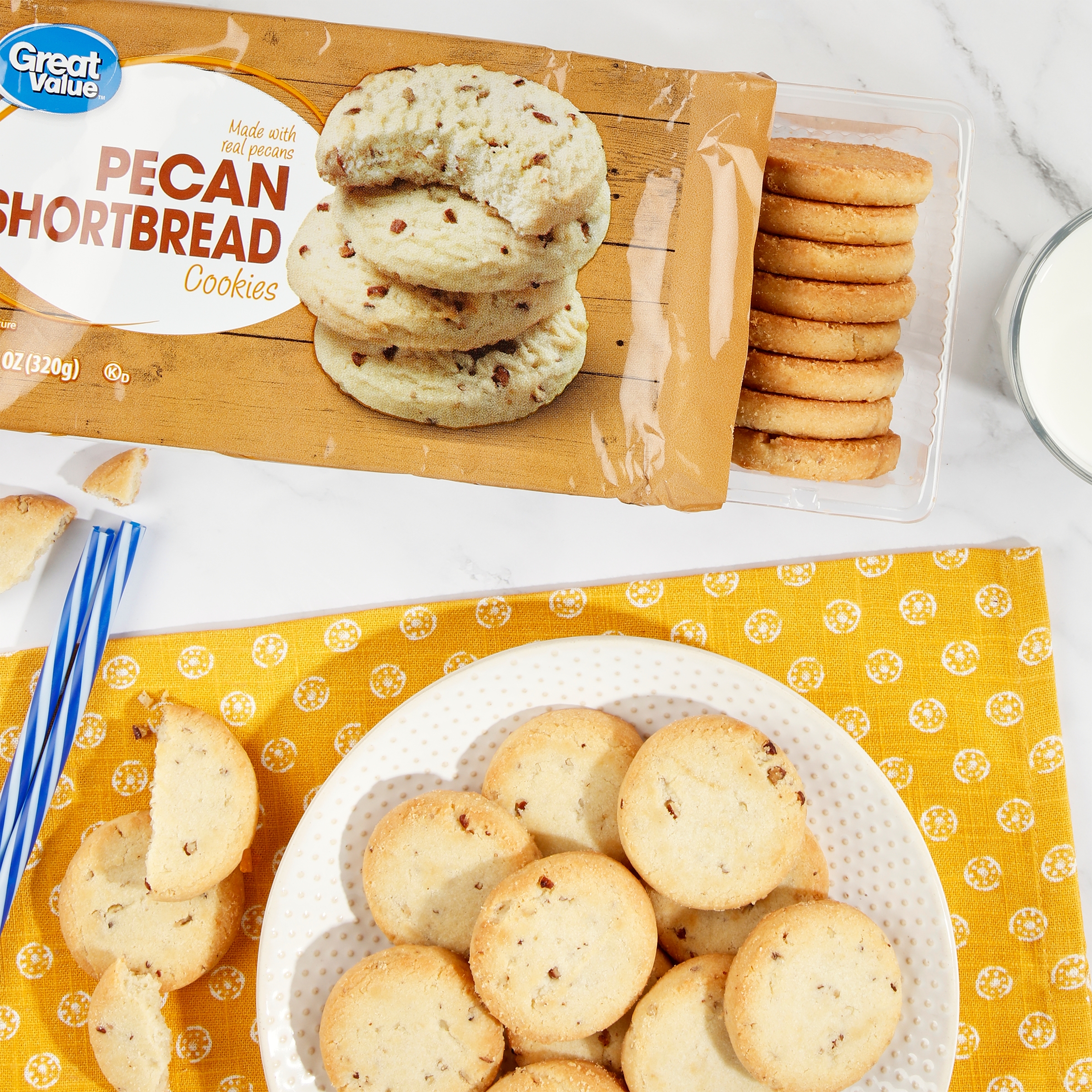 Great Value Pecan Shortbread Cookies, 11.3oz thumbnail 2