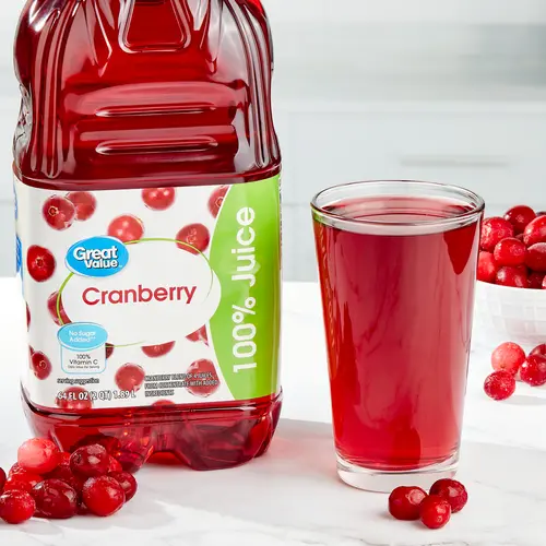 Great Value 100% Juice Cranberry Blend, 64 fl oz thumbnail 2