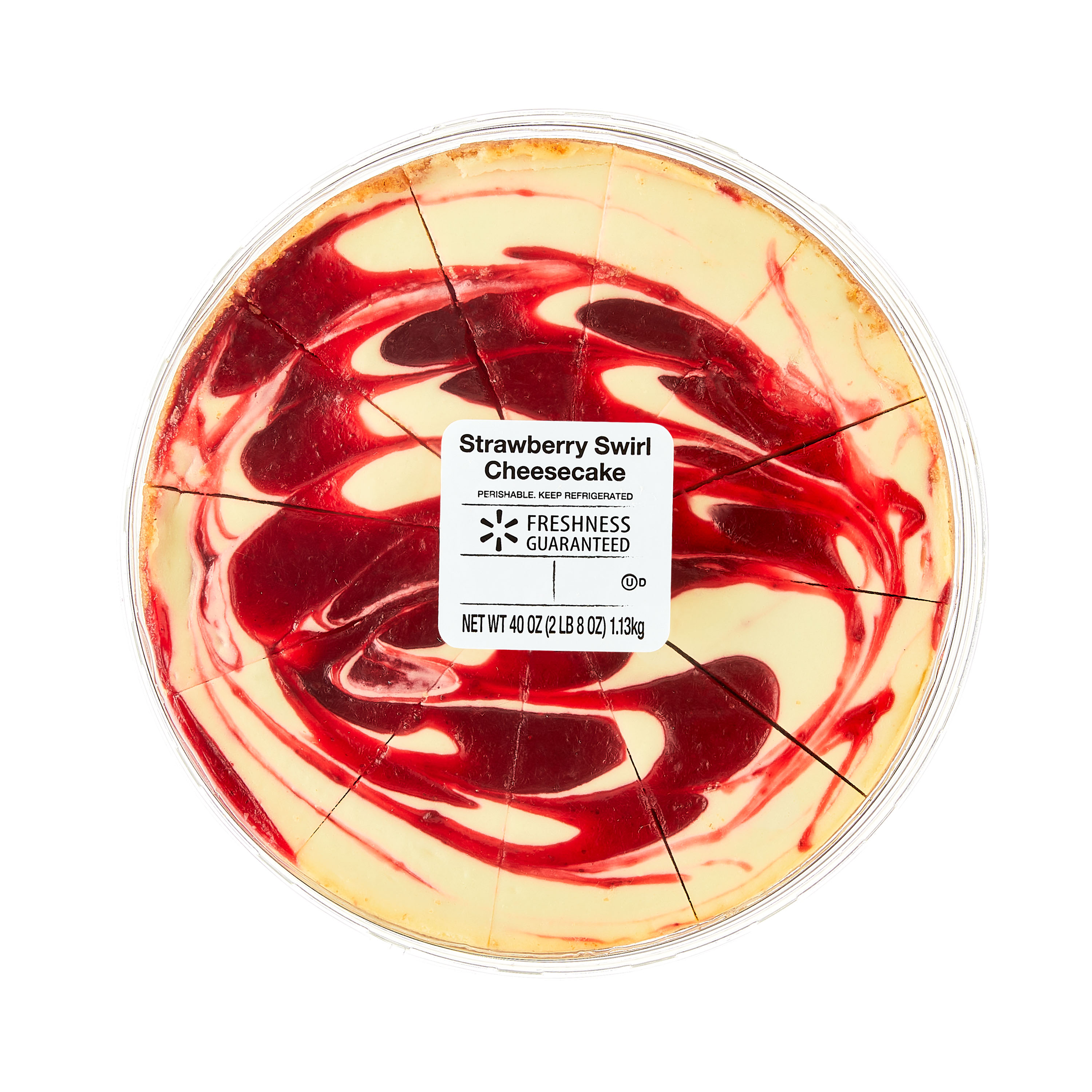Freshness Guaranteed Strawberry Swirl Cheesecake, 40oz, 12 Count