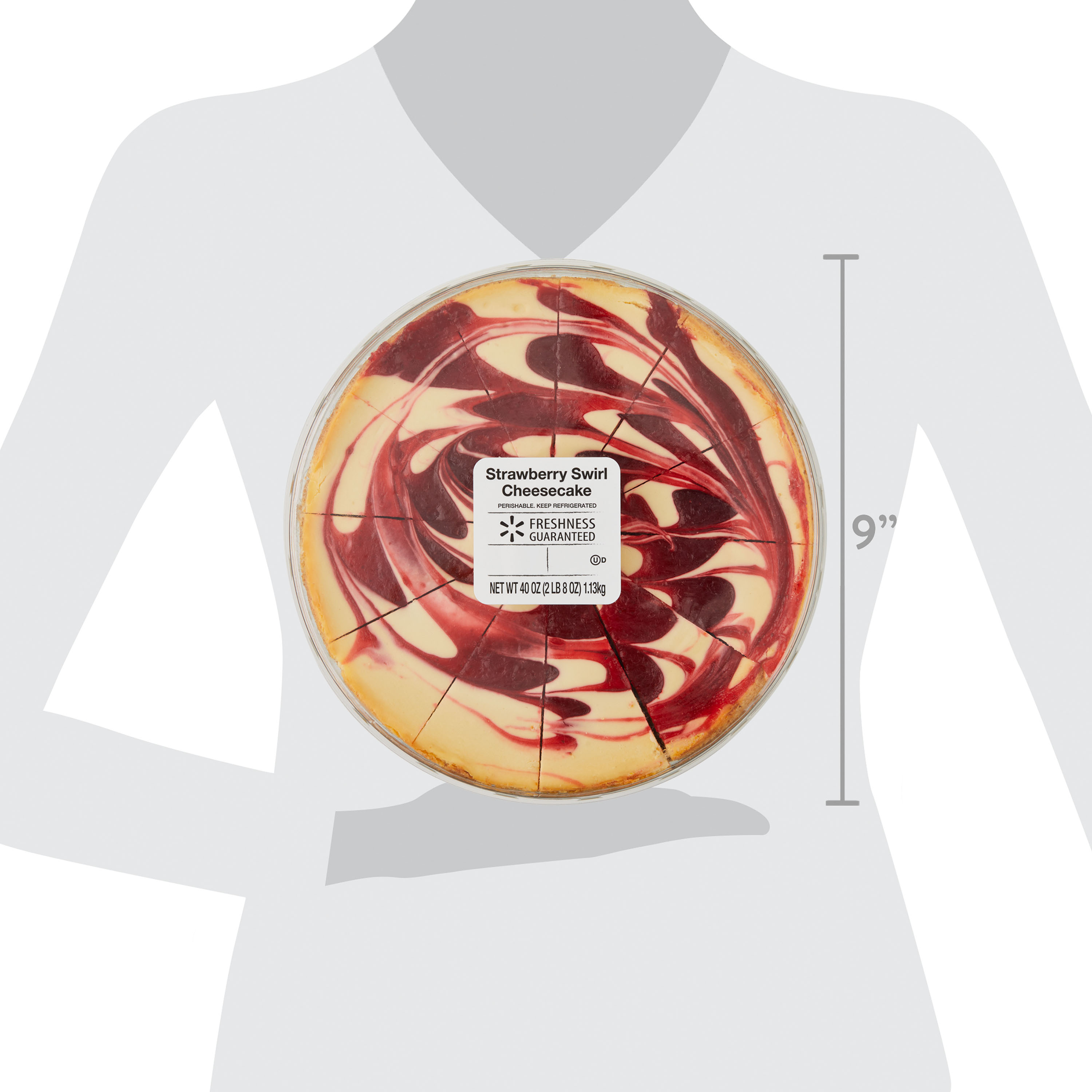 Freshness Guaranteed Strawberry Swirl Cheesecake, 40oz, 12 Count thumbnail 2