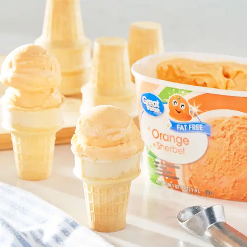 Great Value Fat Free Orange Sherbet, 48 fl oz thumbnail 2