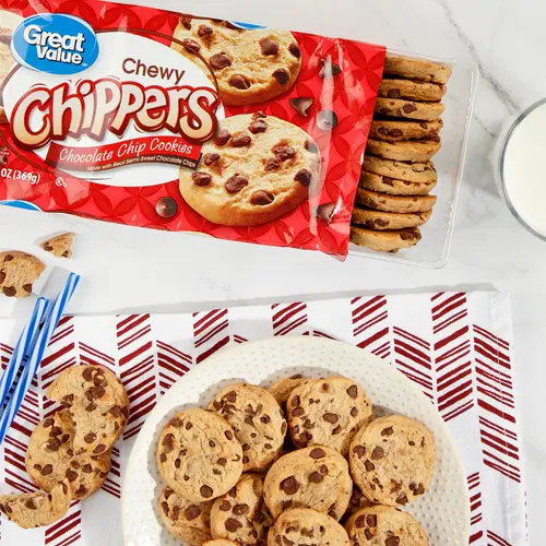 Great Value Chocolate Chip Chewy Cookies, 13oz thumbnail 2