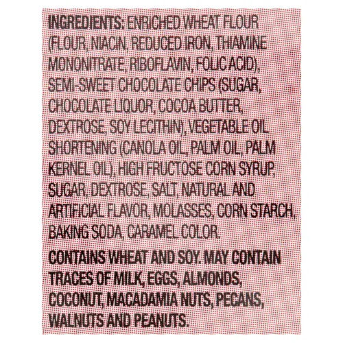 Great Value Chocolate Chip Chewy Cookies, 13oz thumbnail 4