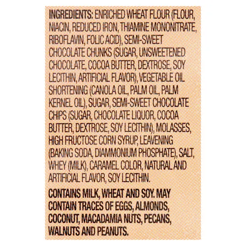 Great Value Chunky Chippers Chocolate Chip Cookies, 11.75 oz thumbnail 4