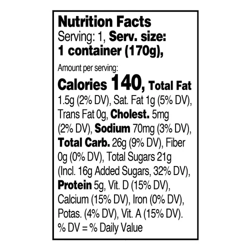 Great Value Original Blueberry Lowfat Yogurt, 6oz thumbnail 4
