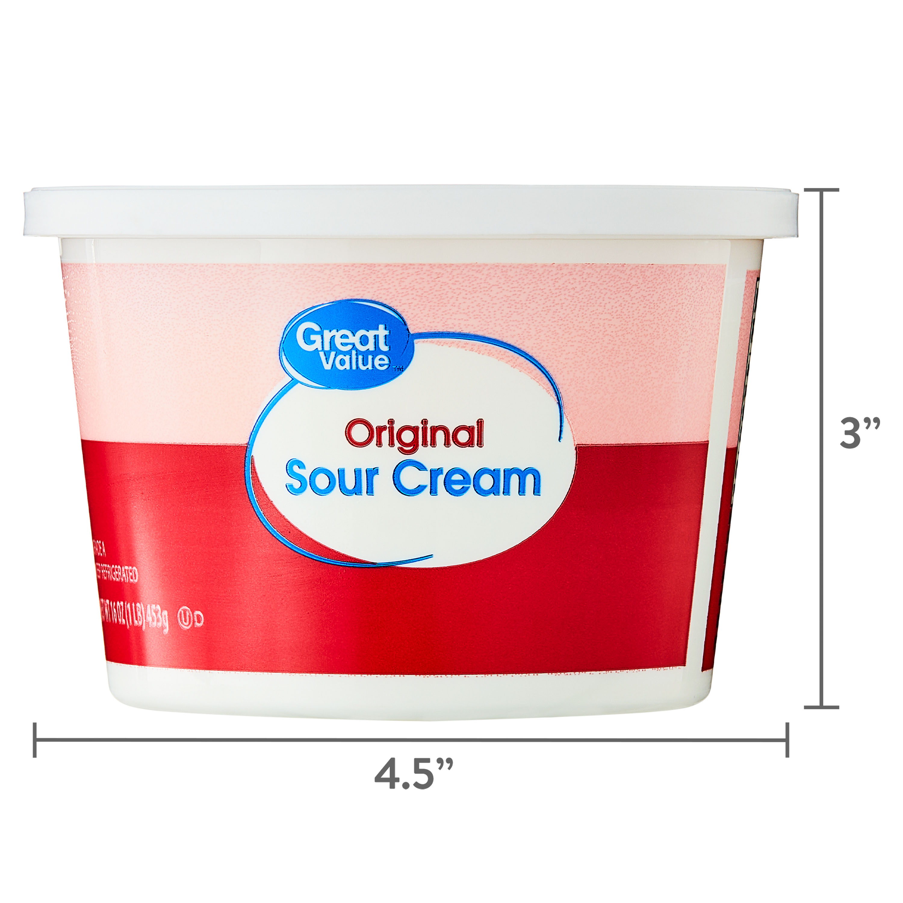 Great Value Original Sour Cream, 16 oz Tub thumbnail 3