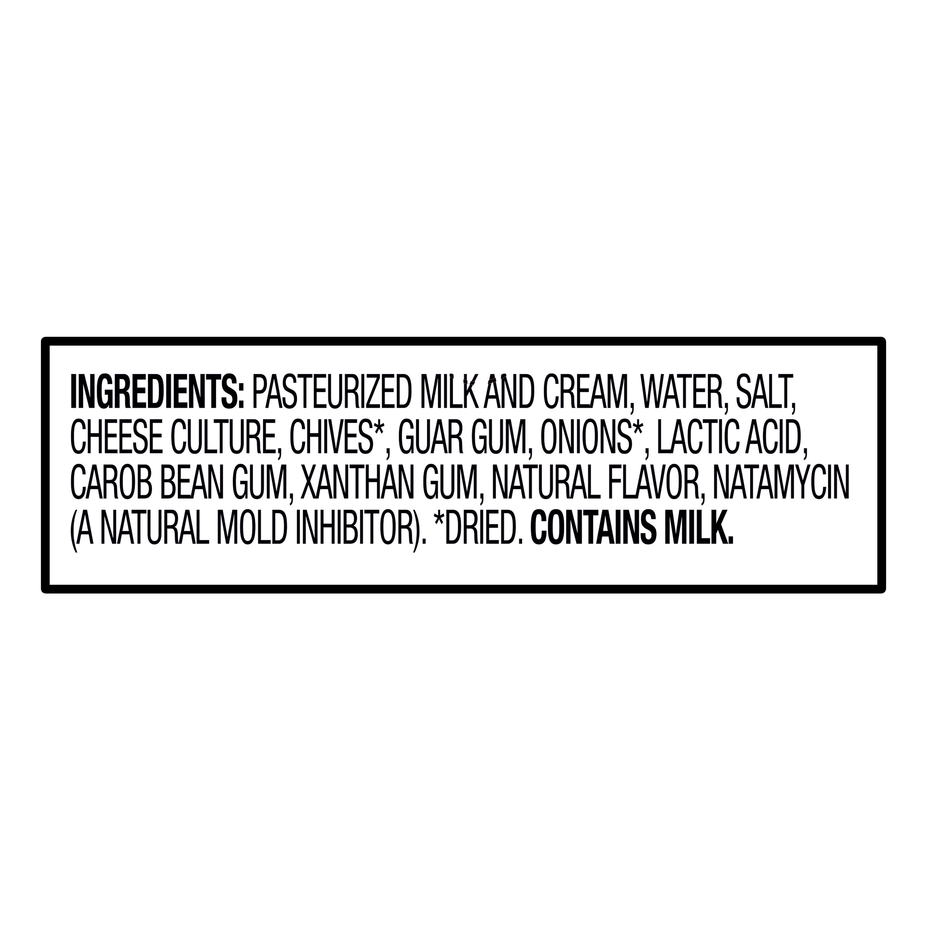 Great Value Chive & Onion Cream Cheese Spread, 8 oz Tub thumbnail 4