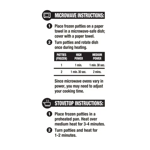 Great Value Fully Cooked Original Turkey Breakfast Patties, 24.92 oz (Frozen) thumbnail 3