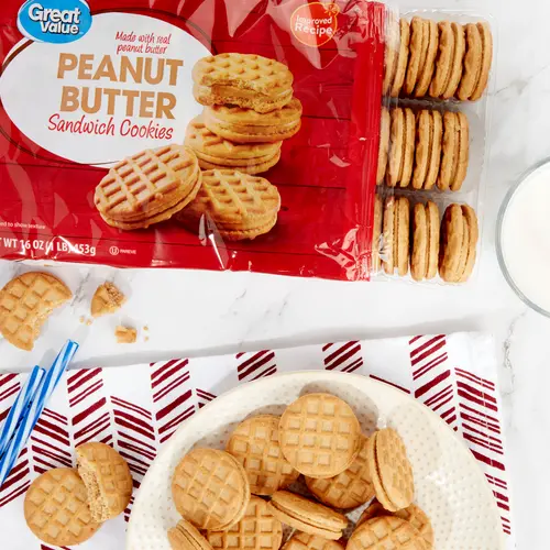 Great Value Peanut Butter Sandwich Cookies, 16 oz, Shelf-Stable/Ambient, Whole, 36 Count thumbnail 2