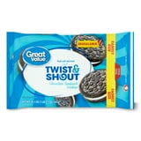 Great Value Twist & Shout Chocolate Flavor Sandwich Cookies, 19.1oz