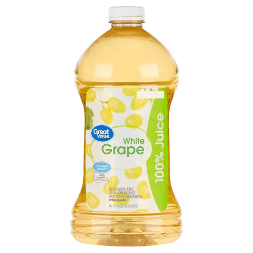 Great Value White Grape 100% Juice, 96 fl oz
