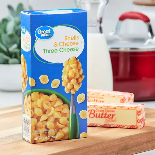 Great Value Three Cheese Shells and Cheese, 7.25 oz Shelf Stable Packaged Meal thumbnail 4
