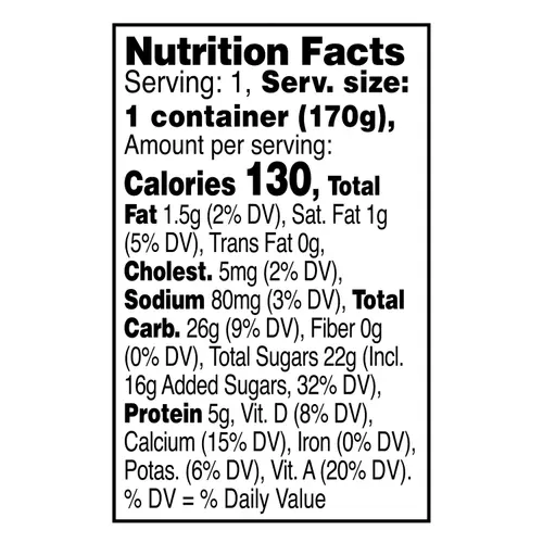 Great Value Original Strawberry Lowfat Yogurt, 6 oz, 4 Count thumbnail 3